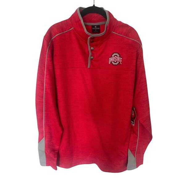 OHIO STATE Colosseum Athletics Buckeyes Quarter-Snap Jacket SZ L NWT - Picture 1 of 14